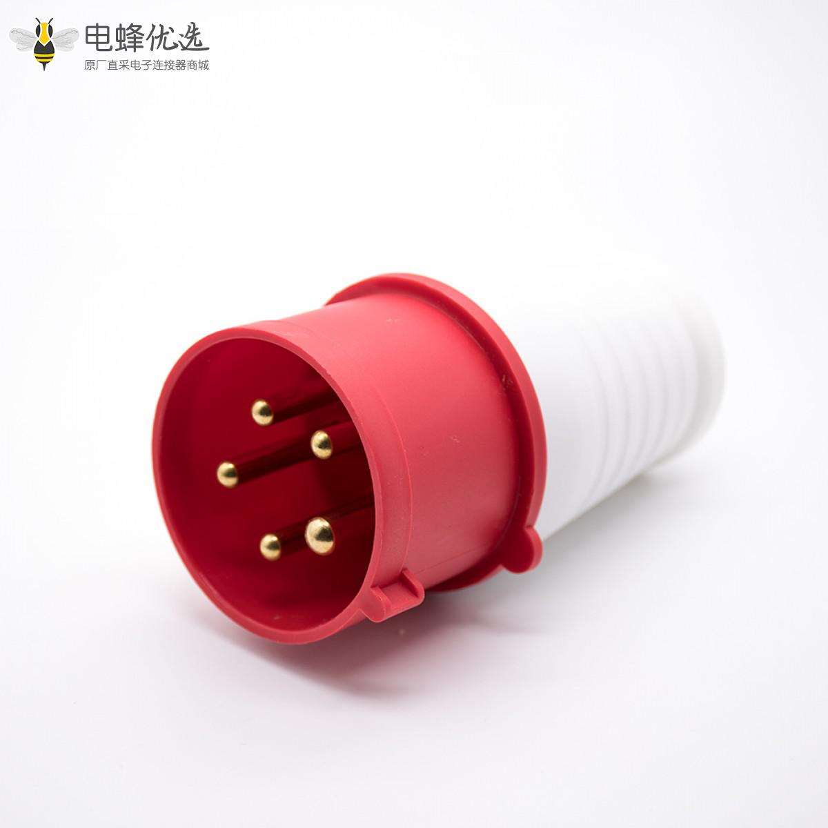 工業防水插頭3P+E+N三相5芯公頭32A 380V-415V IP44